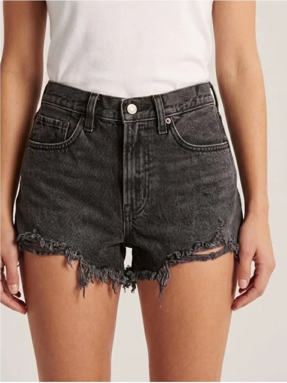 Abercrombie Black Jean Shorts